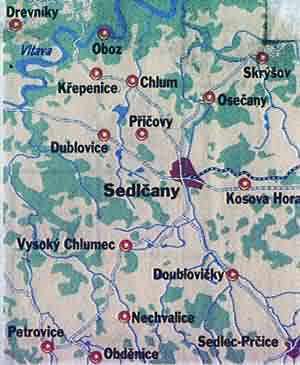 Sedlčansko - mapa