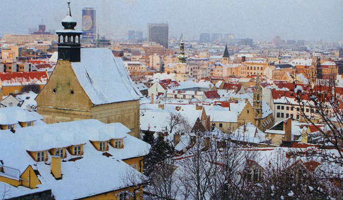 Zimný večer v Bratislave
